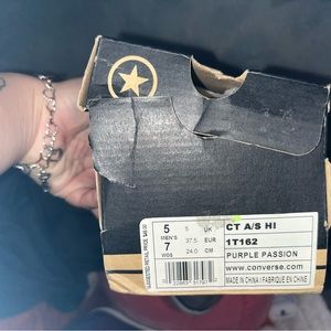 Purple Passion Converse and Gray/Bleached Converse